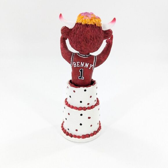 Chicago Bulls Basketball Benny the Bull Bobble Head Jewel Birthday Cake Figure - Picture 3 of 5